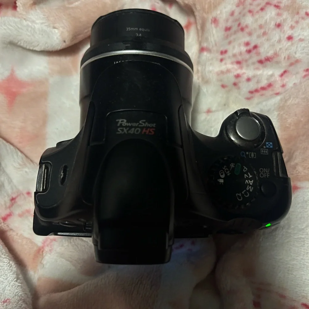 Canon Black Digital Camera with Wide-Angle Lens
